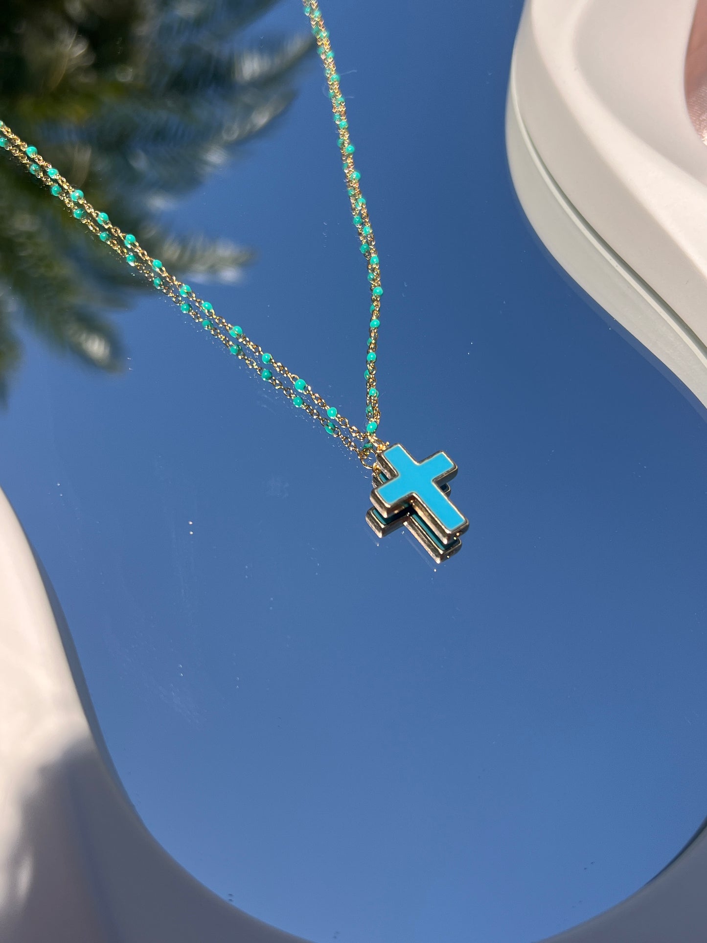 Turquoise Cross Necklace