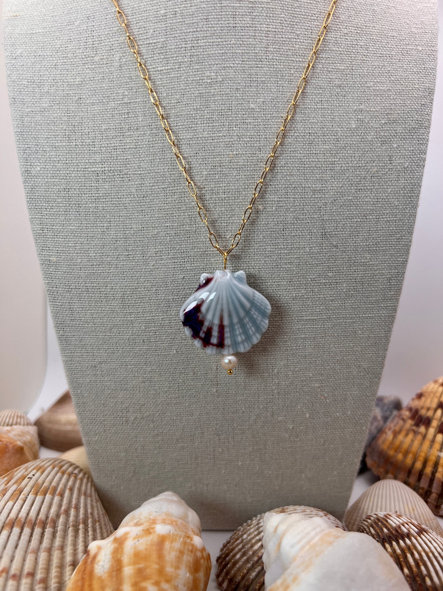 Blue Shell Necklace