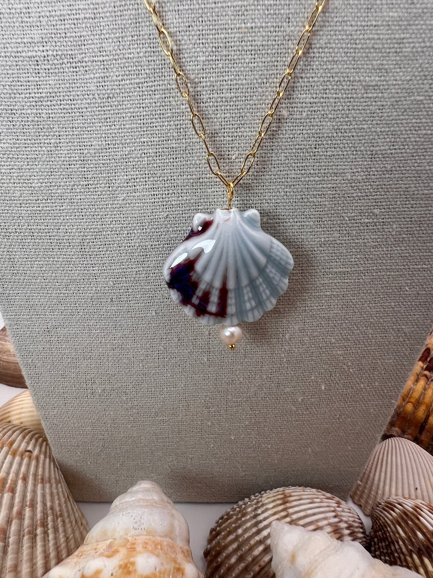 Blue Shell Necklace